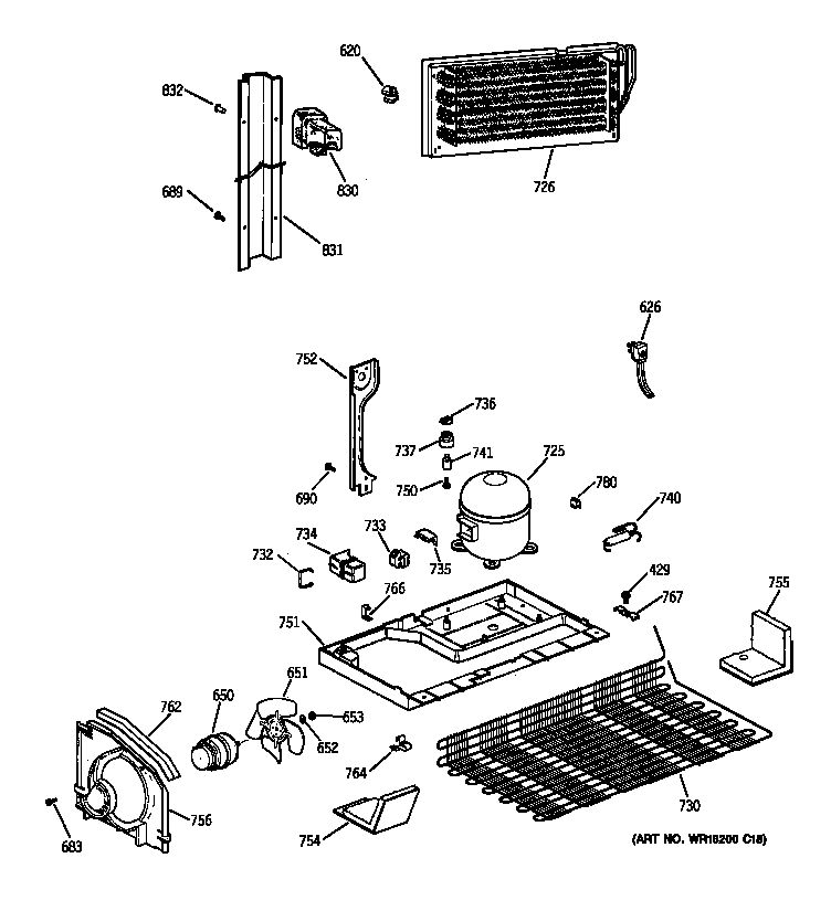 GE TBX18JAZLRWW unit parts diagram