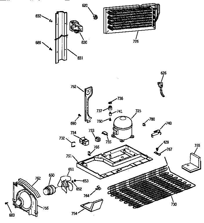 GE TBX18MAZLRAA unit parts diagram