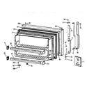 GE TBX18NAZKRWW freezer door diagram
