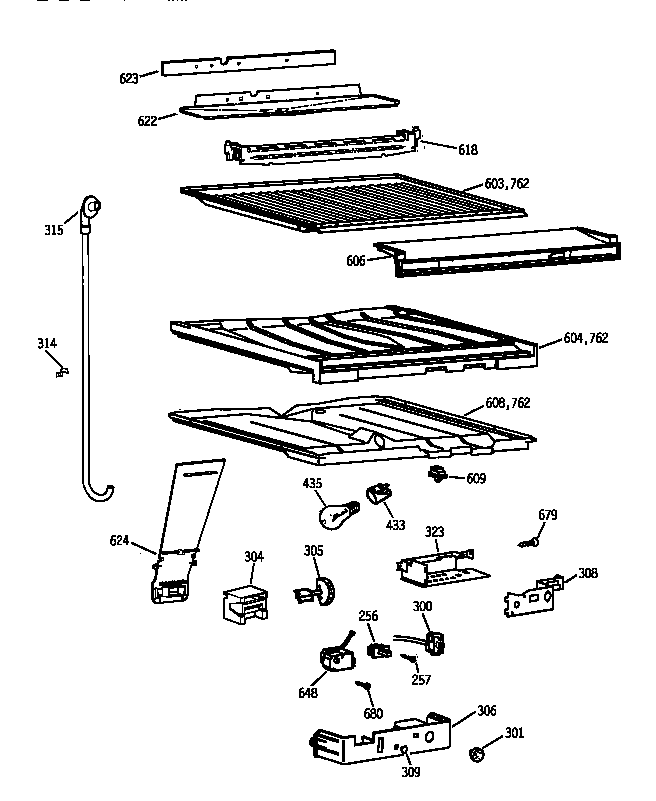 GE TBX18NIZKRWW compartment separator parts diagram