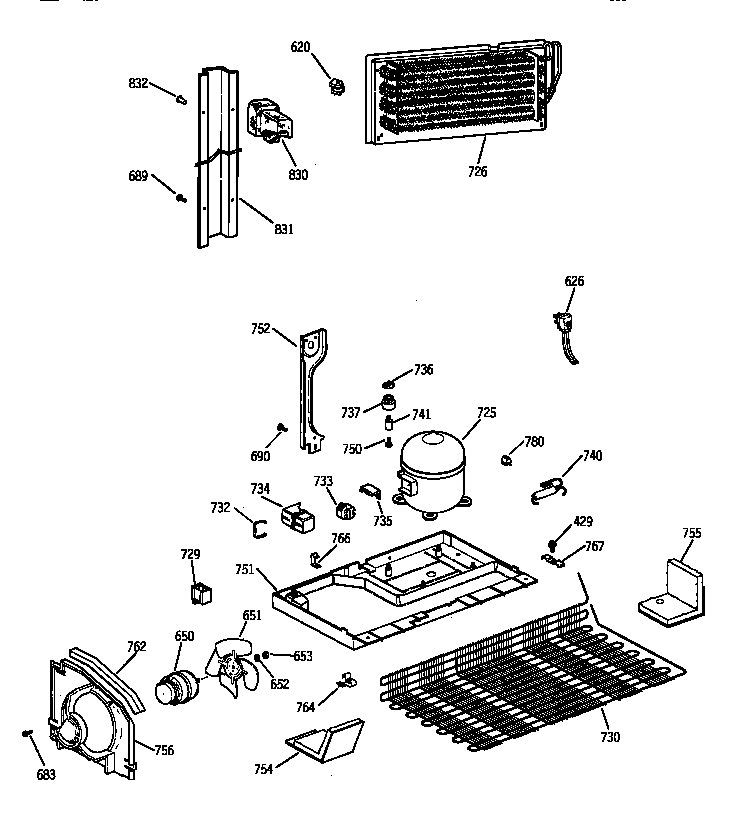 GE TBX18NIZKRWW unit parts diagram