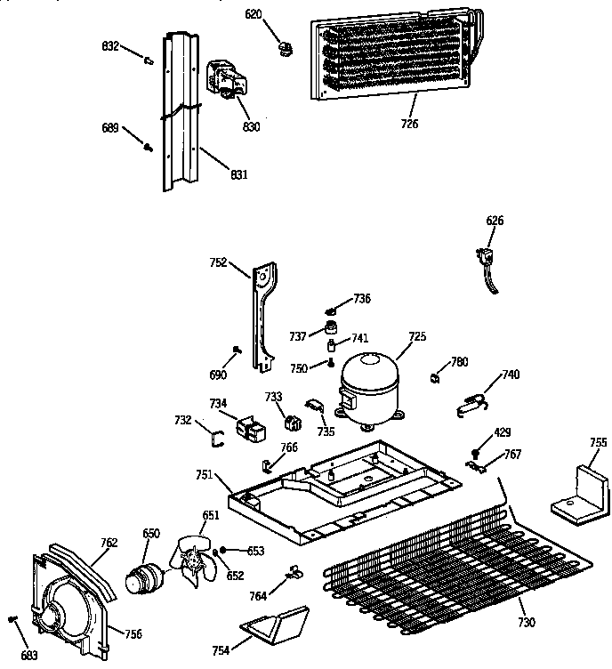 GE TBX18SIXXLAA unit parts diagram