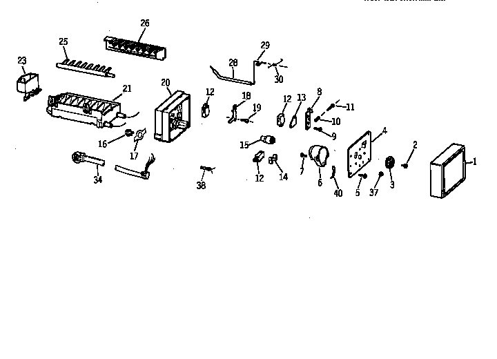 GE TBX18SAXQRAA icemaker wr30x0327 diagram