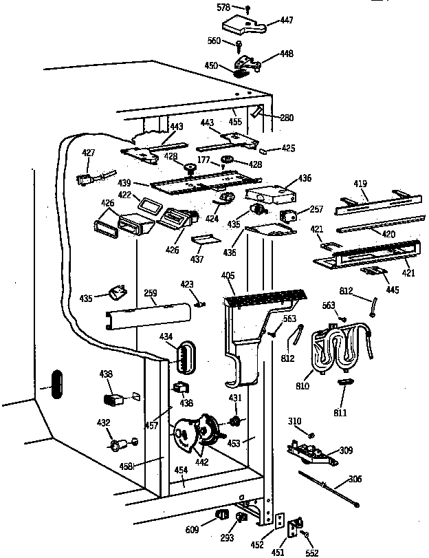 GE TPG21PRXFWW fresh food section diagram