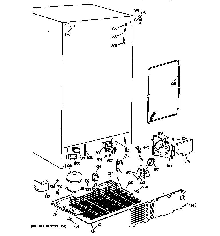 GE TFG20JRXFWH unit parts diagram