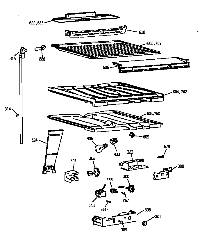 Hotpoint CTX18CAZCLAA compartment separator parts diagram