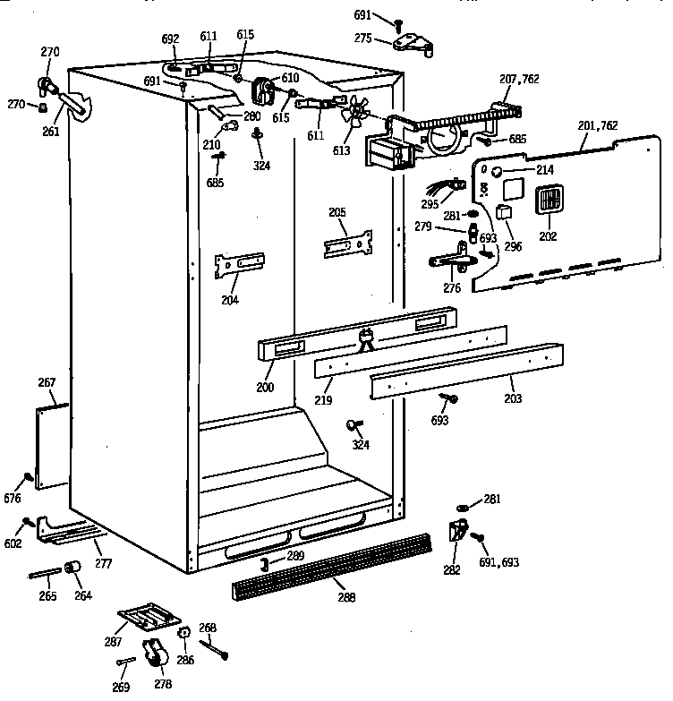 Hotpoint CTX18EAZCRWW cabinet parts diagram