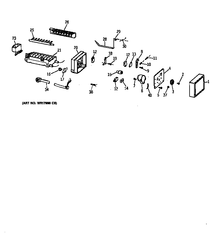 Hotpoint CTX21BIXRRWW icemaker wr30x0327 diagram