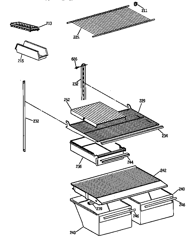 Hotpoint CTX18BAXXRAD shelf parts diagram