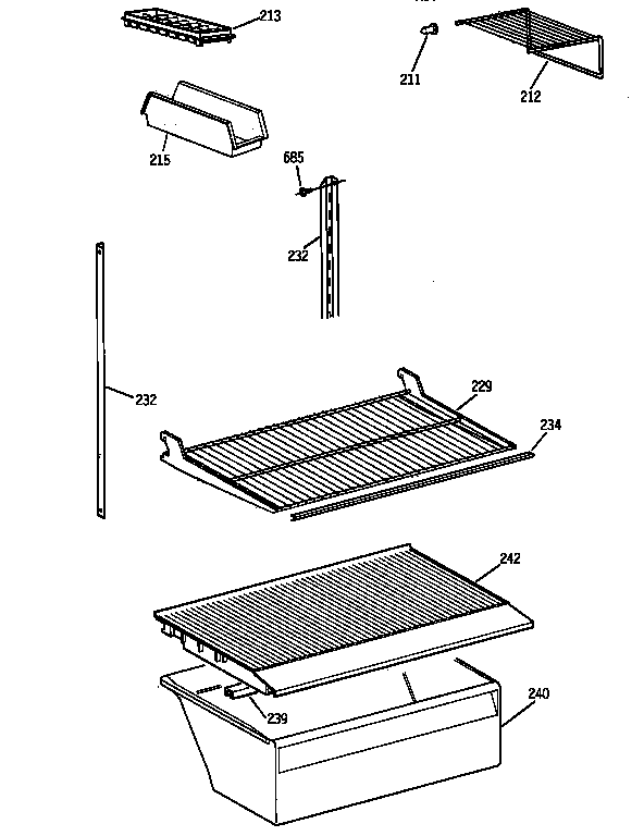 Hotpoint CTX18CAZKRWW shelf parts diagram