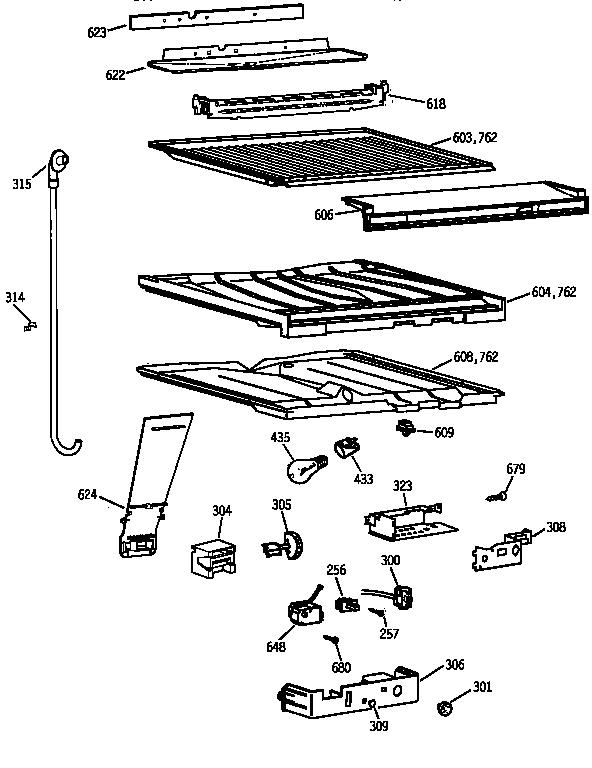Hotpoint CTX18EAZLRWW compartment separator parts diagram