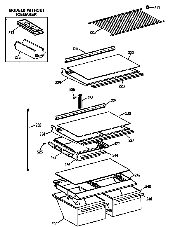 Hotpoint CTX18GAZKRAA shelf parts diagram