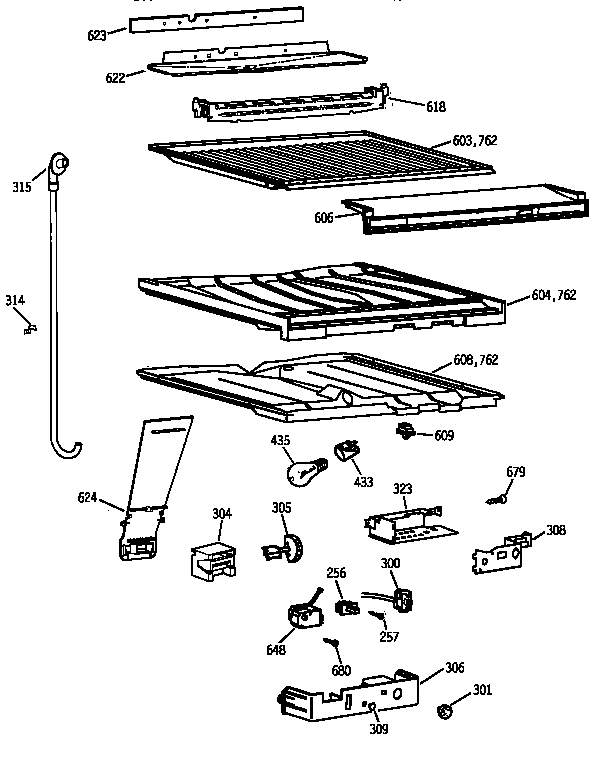 Hotpoint CTX18GAZKRAA compartment separator parts diagram