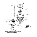 GE YJSR2070T8AA suspension, pump & drive components diagram