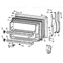GE TBX24JAZERAA freezer door diagram
