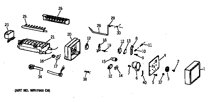 GE TBX24JAZERAA icemaker wr30x0327 diagram