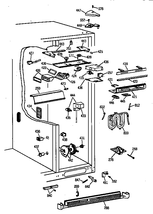GE TPG24PFZCWW fresh food section diagram