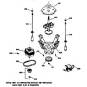 GE WWSR3090TAWW suspension, pump & drive components diagram