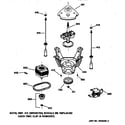 GE WCSR4110TAWW suspension, pump & drive components diagram