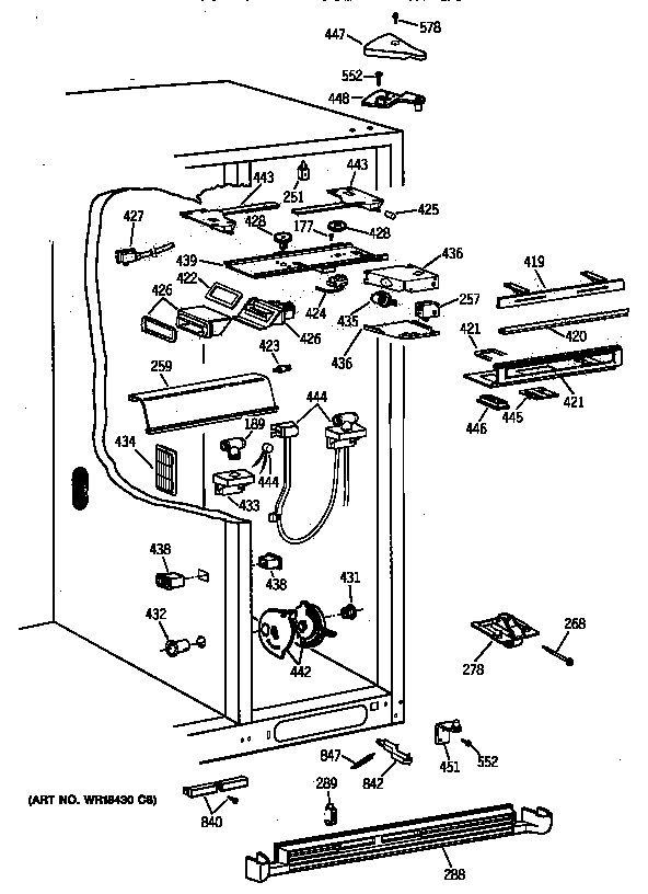 GE TPJ24BIZCWW fresh food section diagram