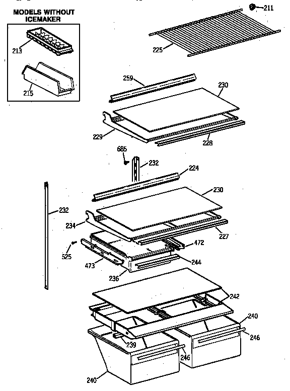 GE MTX18GIZKRWW shelf parts diagram