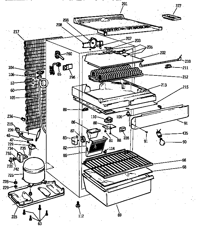 GE TBX12SAXCLAD unit parts diagram