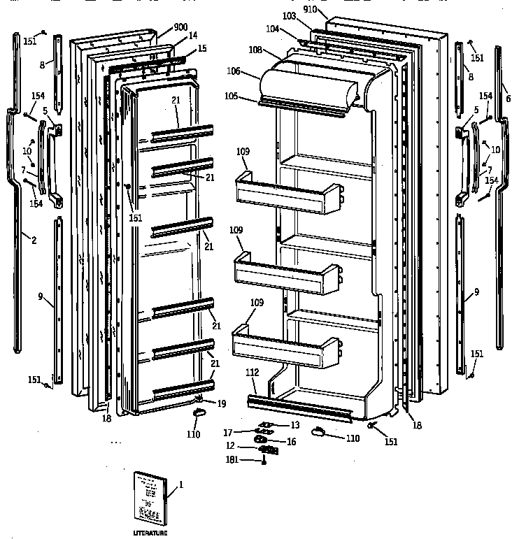 Hotpoint CSK20GAAAAD doors diagram