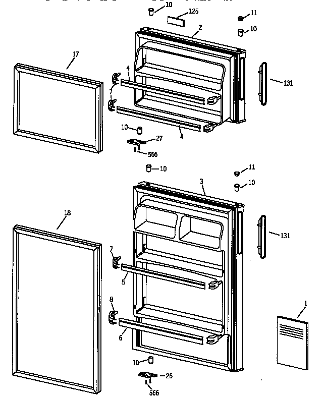 Hotpoint CTX14AYZBRAD doors diagram