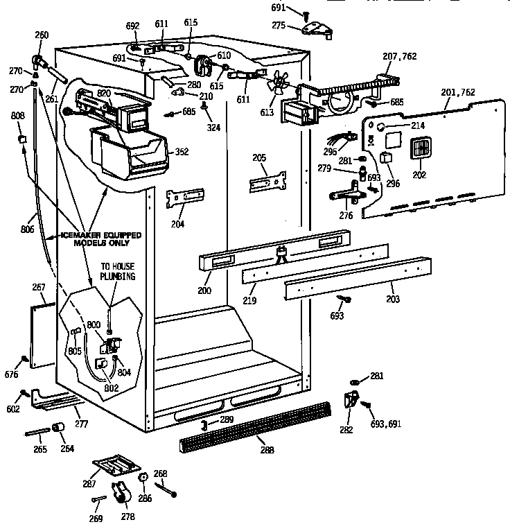 GE MTX21GABBRAA cabinet parts diagram