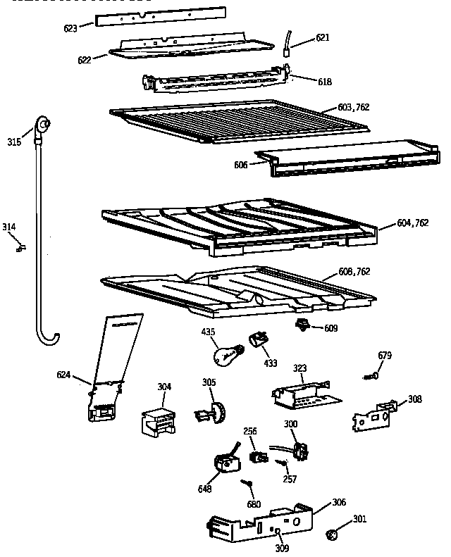 GE MTX21EABBRAA compartment separator parts diagram