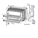 GE MTX18GABBRAA freezer door diagram