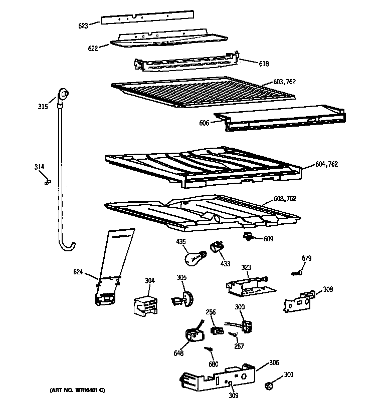 GE MTX18GIBBRWW compartment separator parts diagram