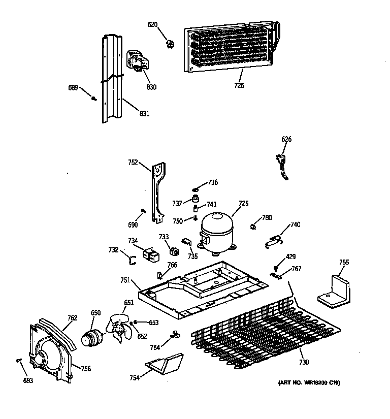GE MTX18GIBBRWW unit parts diagram