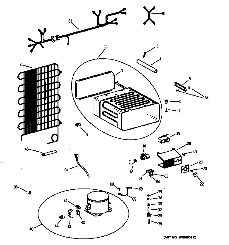 GE TAX10SNXCRWH unit parts diagram