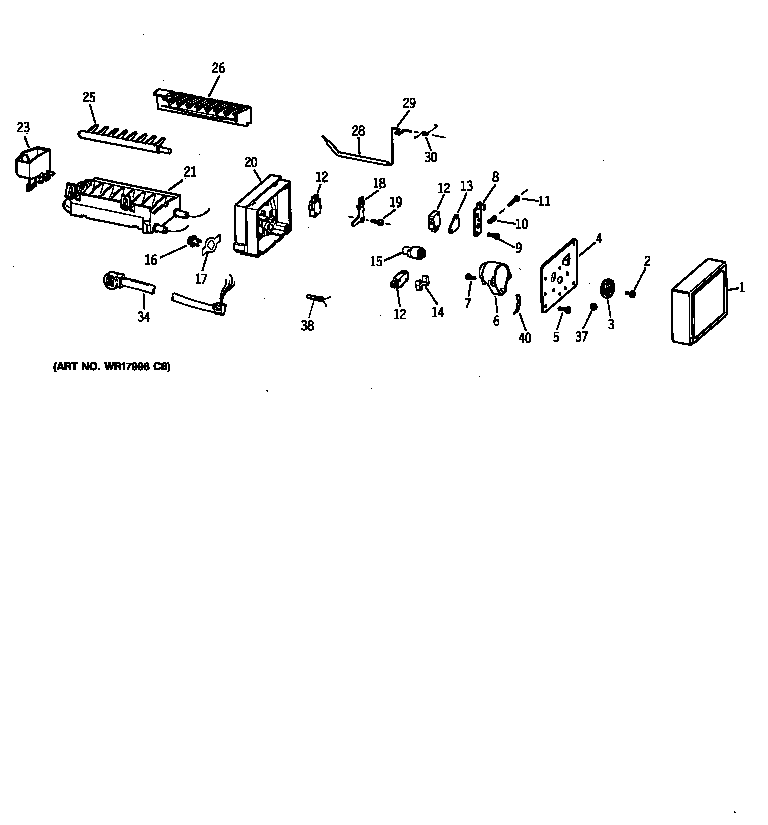 GE TBX16SIZGRWH icemaker wr30x0327 diagram