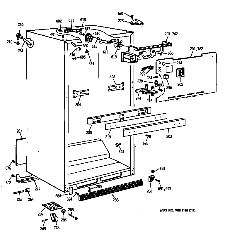 Hotpoint CTT21GABGRWW cabinet diagram