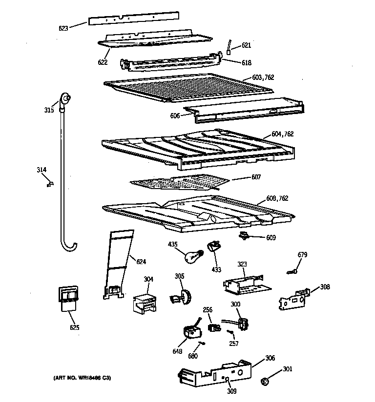 Hotpoint CTT21GABGRWW compartment separator diagram