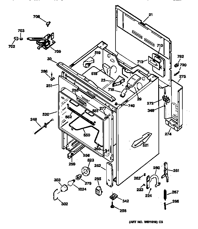 GE JBP78AY3 body parts diagram