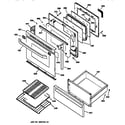 GE JBP79BY3 door & drawer parts diagram