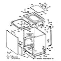 GE WPSR3090V1WW cabinet, cover & front panel diagram