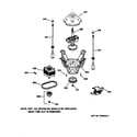 Hotpoint VJSR2070TAWB suspension, pump & drive components diagram