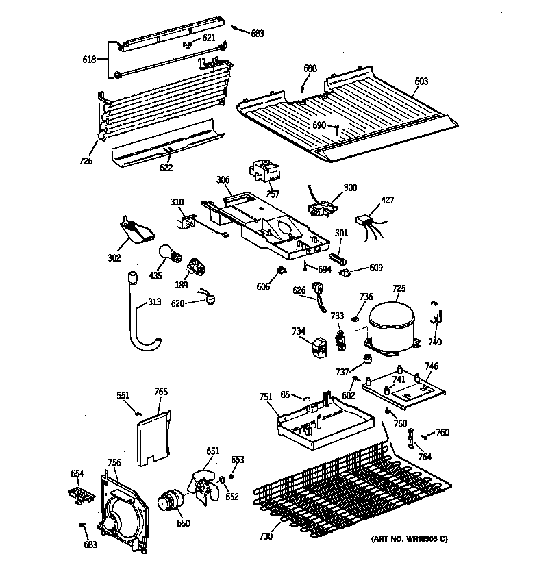 GE MTG16EACBRWW unit parts diagram