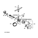 GE PSD1000Z01WH motor-pump mechanism diagram