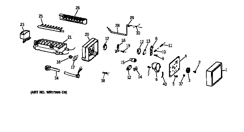 GE TBX24JIBCRWW icemaker wr30x0327 diagram