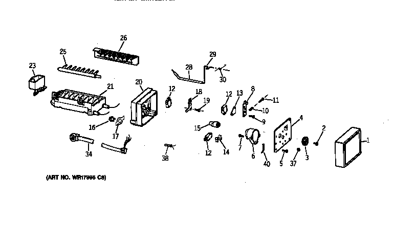 GE TBX16SABBRAA icemaker wr30x0327 diagram