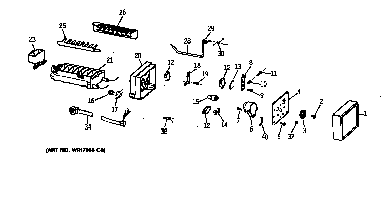 GE TBX14SABBRWW icemaker wr30x0327 diagram