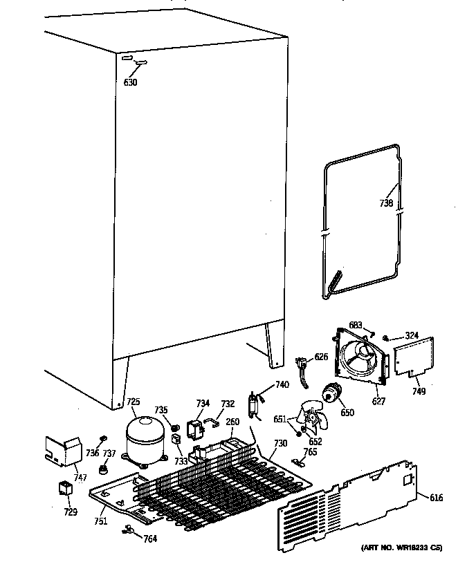 GE TFX22JABAWW unit parts diagram