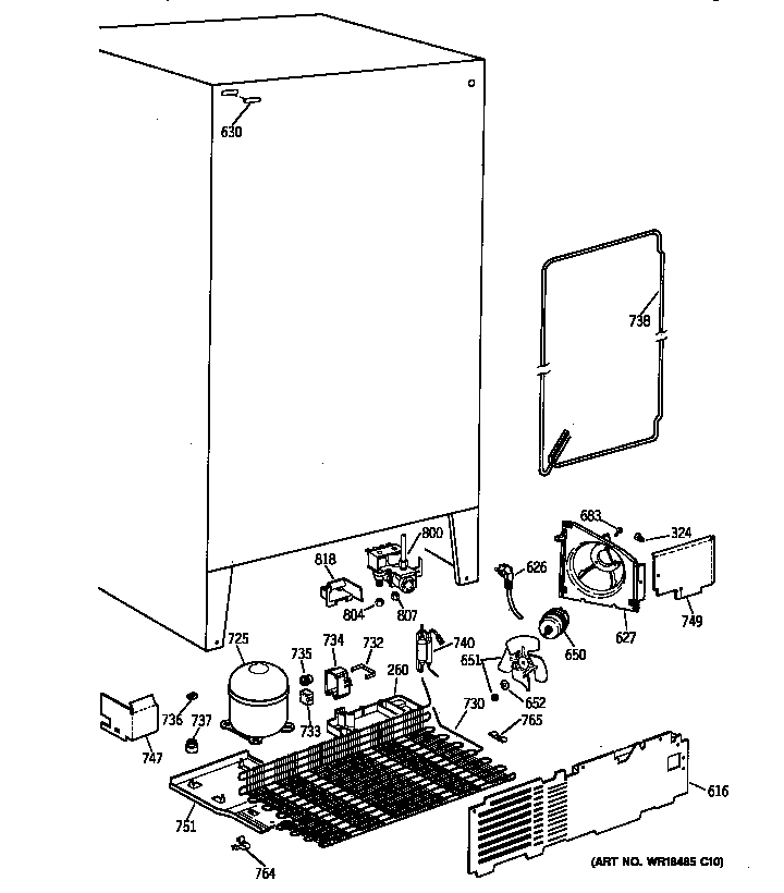 GE TFX22JRBAAA unit parts diagram