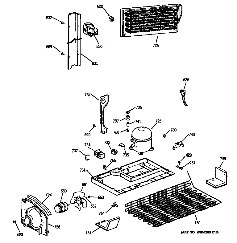 GE TBX21IIBBRWW unit parts diagram
