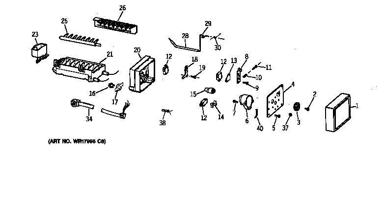GE TBX21IIBBRWW icemaker wr30x0327 diagram